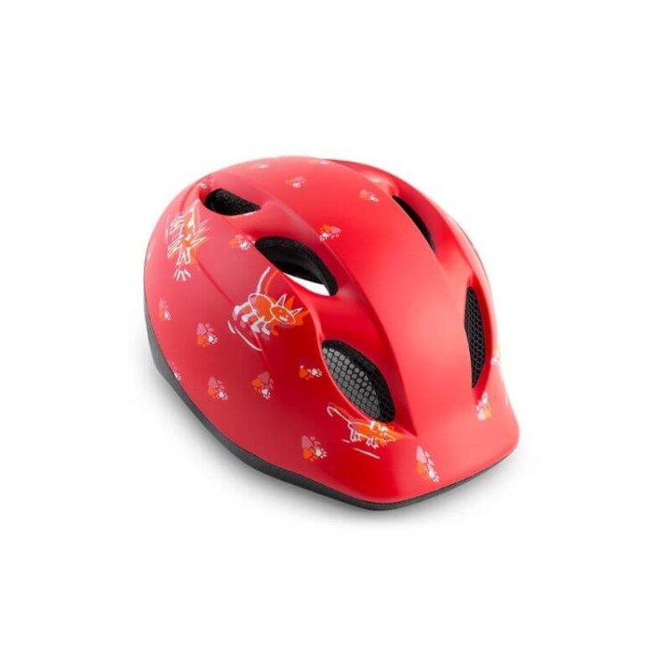Otroška kolesarska čelada MET Buddy Red Animals