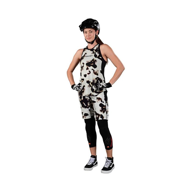 Ženski kolesarski dres TROY LEE DESIGNS LUXE TANK TORTOISE CREAM