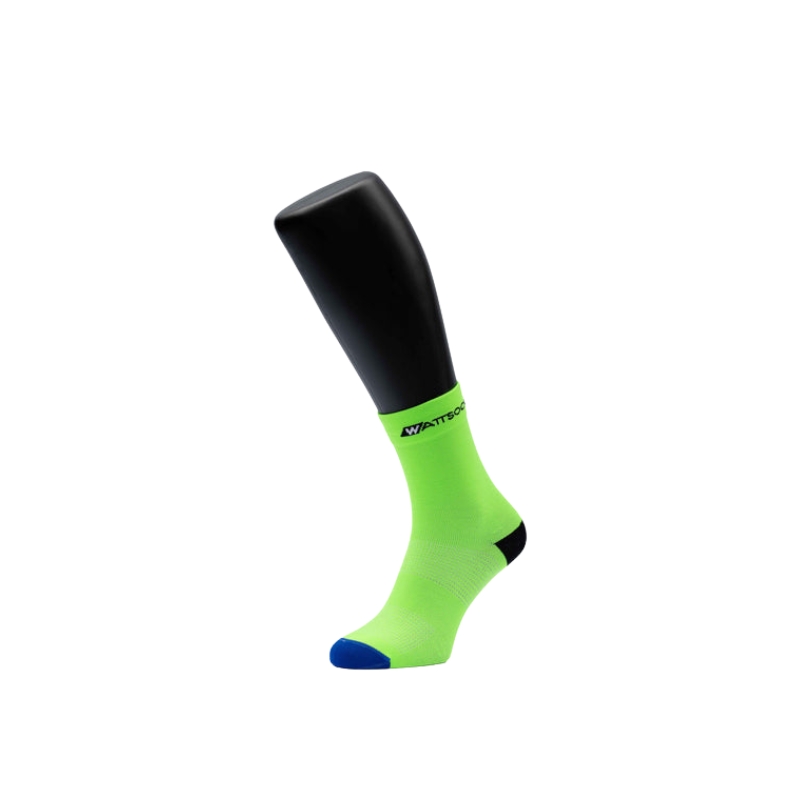 Kolesarske nogavice WATTSOCKS CREW Neon Green