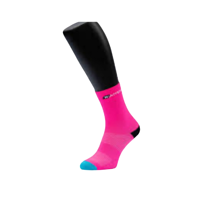 Kolesarske nogavice WATTSOCKS CREW Neon Pink