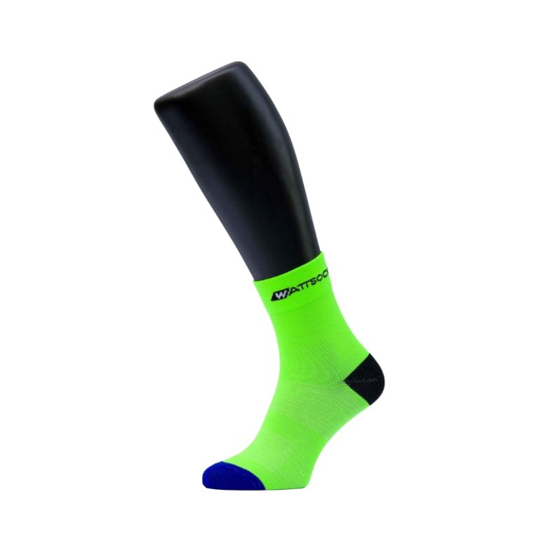 Kolesarske nogavice WATTSOCKS CLASSIC Neon Green