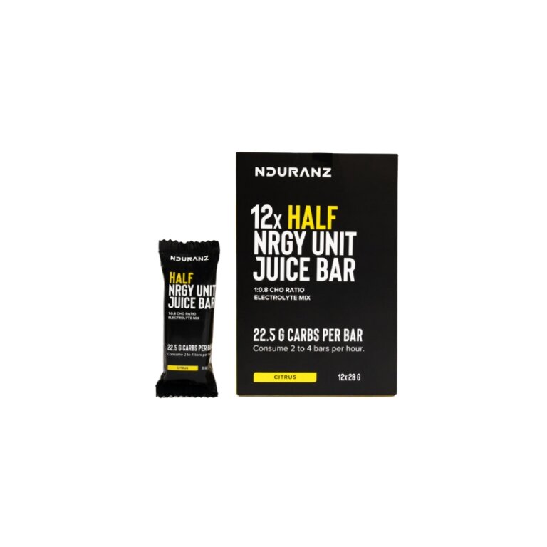 Sadna energijska ploščica NDURANZ Half Nrgy unit juice bar 28g