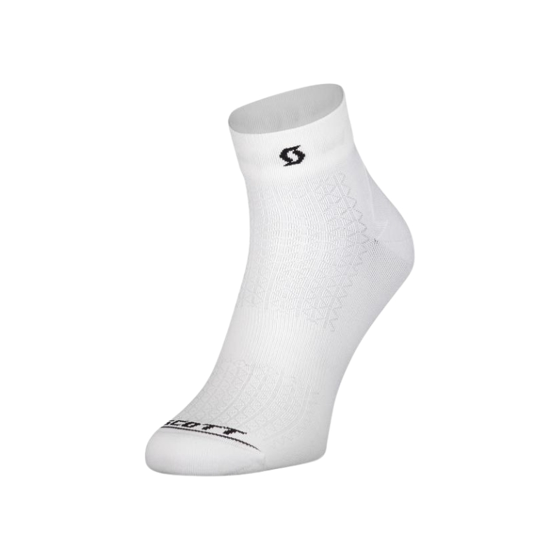 Kolesarske nogavice SCOTT Performance Quarter White