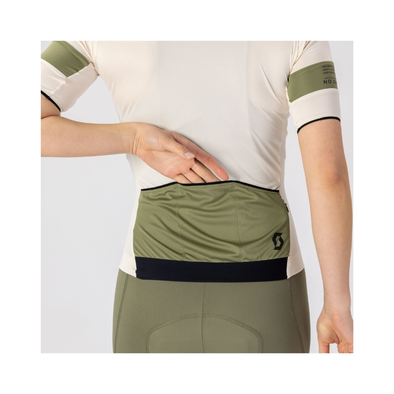 421387-8009-2-jpg Ženska kolesarska majica SCOTT Endurance Pro KR Cotton White Hay Green