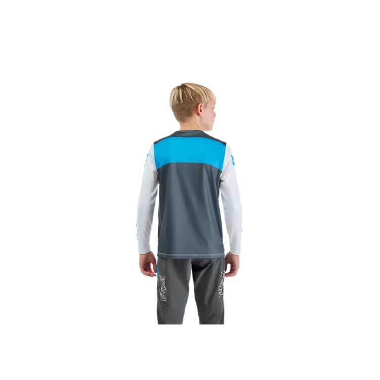Otroški kolesarski dres FOX Ranger LS Digi Image White