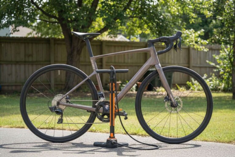 Scott kolo in pumpanje gume kolesa.