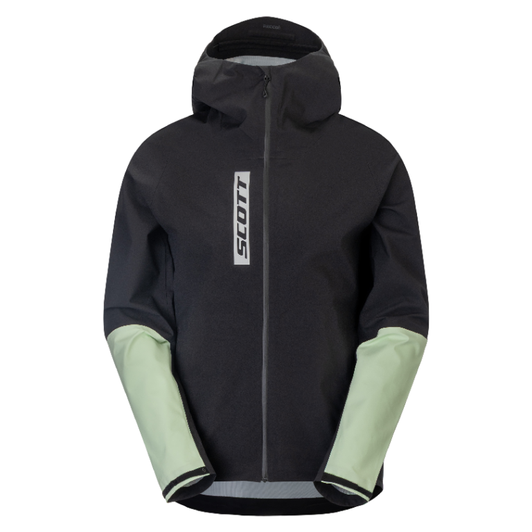 Kolesarska jakna SCOTT Vertic Pro 3L WP black/green Kolesarska jakna SCOTT Vertic Pro 3L WP black/green