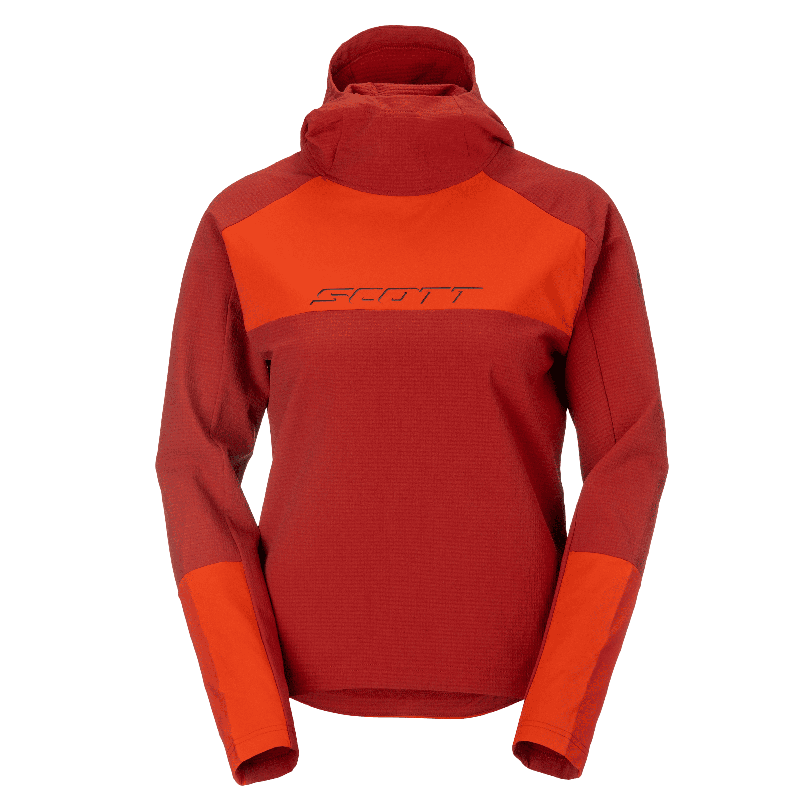 Kolesarski termo pulover SCOTT Vertic Pro Warm red ženski
