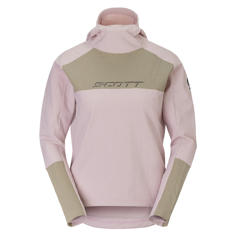 Kolesarski termo pulover SCOTT Vertic Pro Warm pink/beige ženski