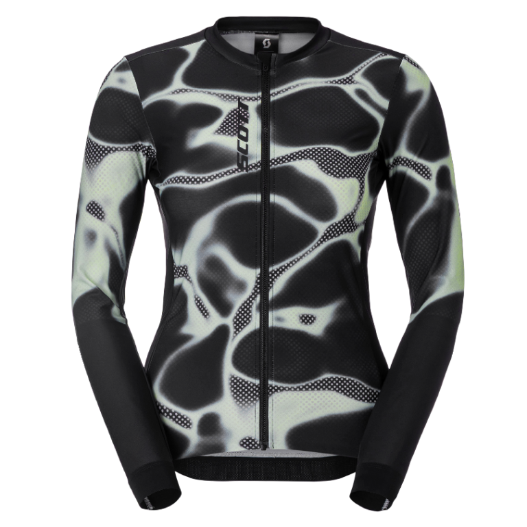 Kolesarski dres SCOTT Pro Mid LS black/green ženski Kolesarski dres SCOTT Pro Mid LS black/green ženski