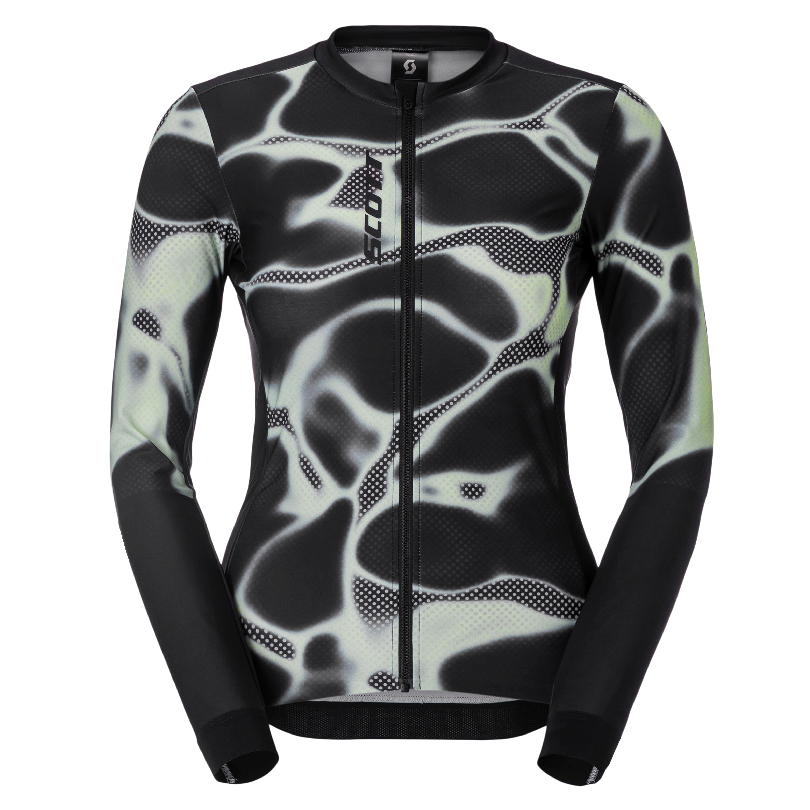 Kolesarski dres SCOTT Pro Mid LS black/green ženski