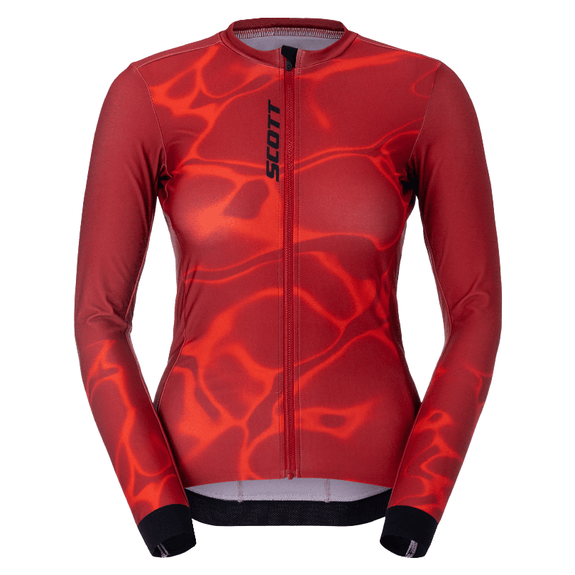 Kolesarski dres SCOTT Pro Mid LS red ženski