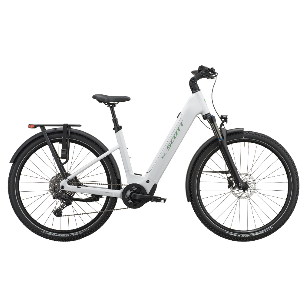Električno treking kolo SCOTT Axis 20 Wave off white 2027