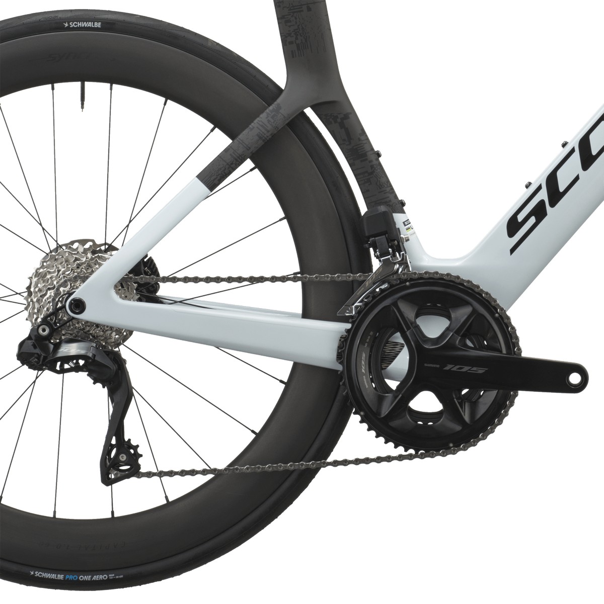Cestno kolo SCOTT Foil RC 20 white/carbon black 2027 Cestno kolo SCOTT Foil RC 20 white/carbon black 2027