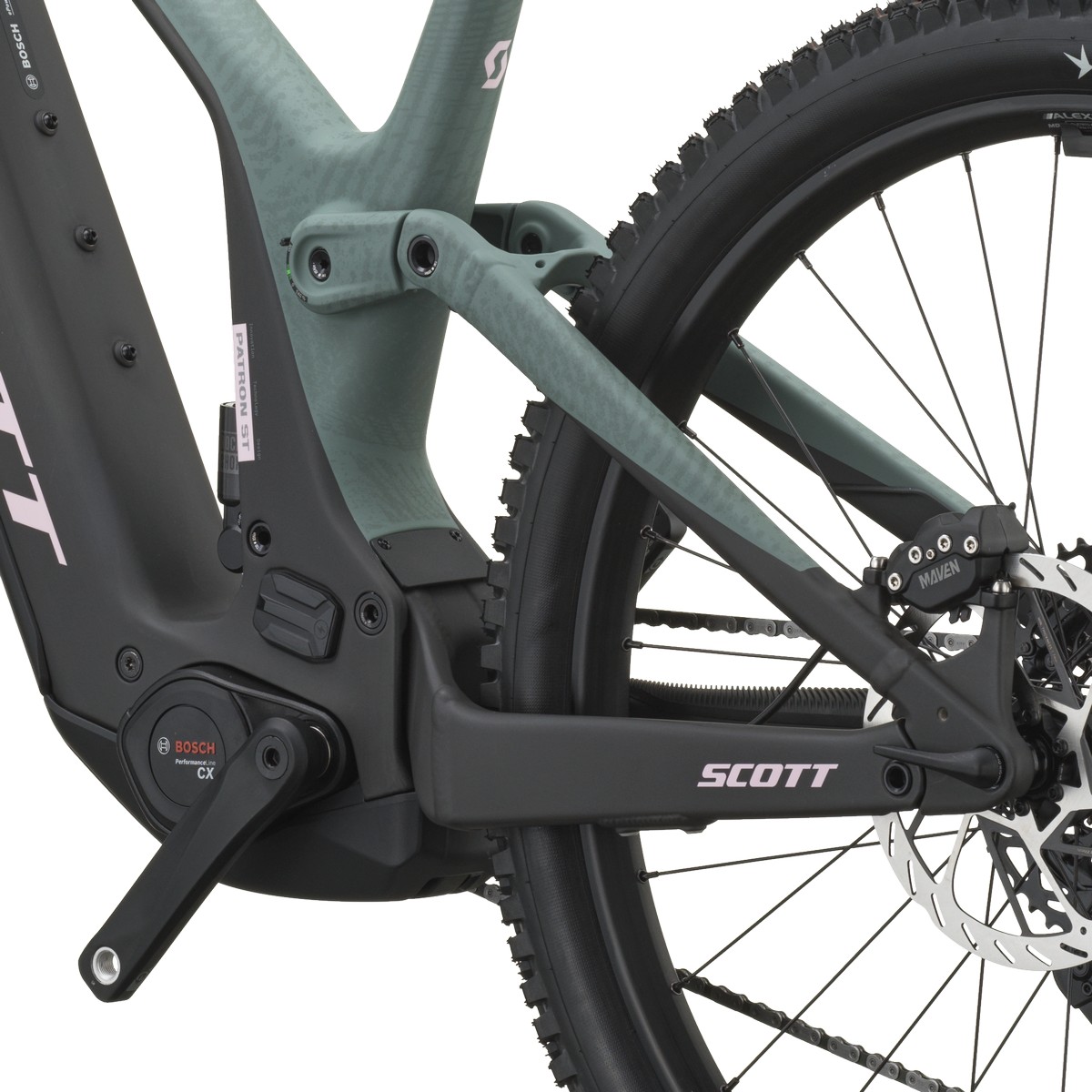 Električno gorsko kolo SCOTT Patron ST 10 green/carbon black 2027 Električno gorsko kolo SCOTT Patron ST 10 green/carbon black 2027