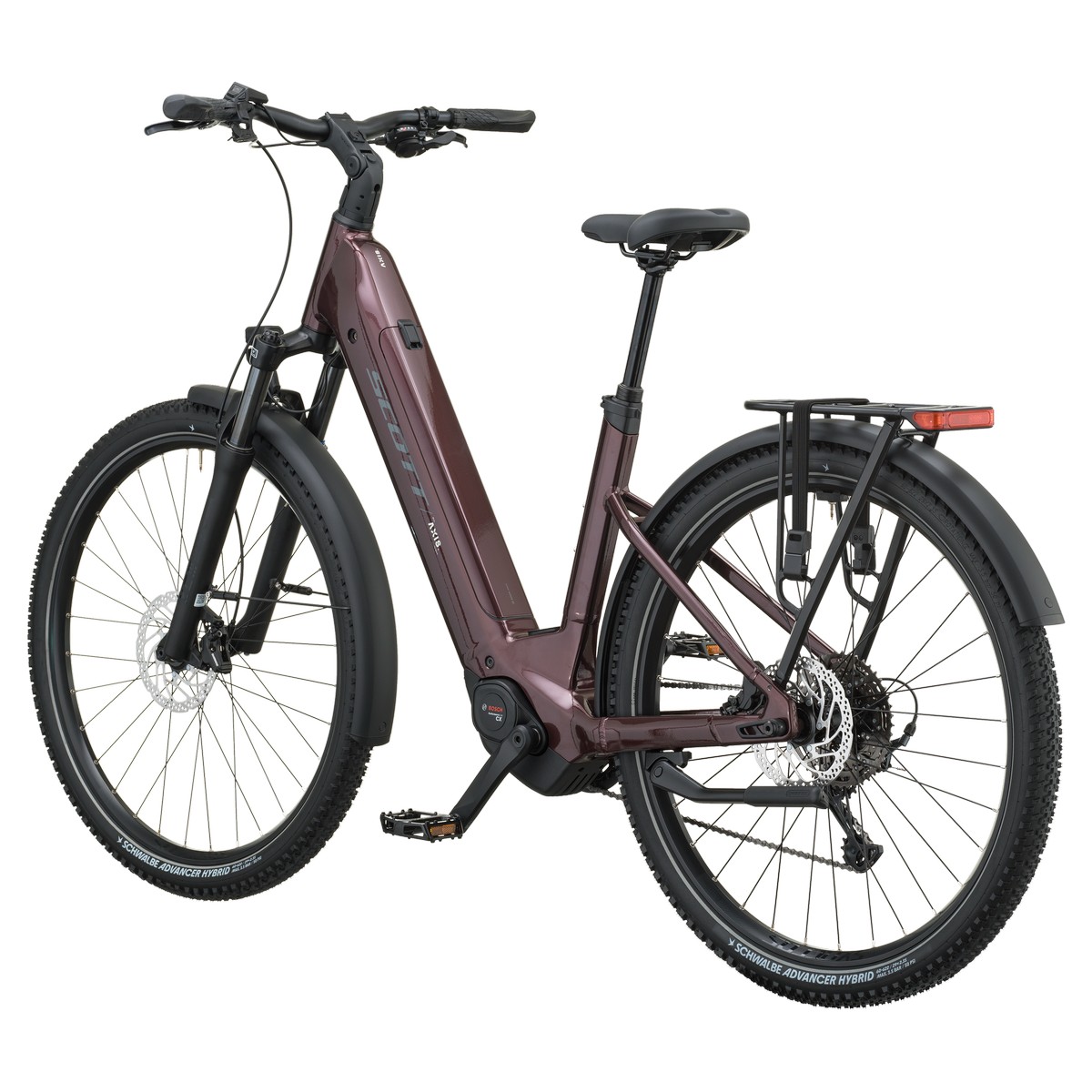 Električno treking kolo SCOTT Axis 10 Wave aubergine red 2027