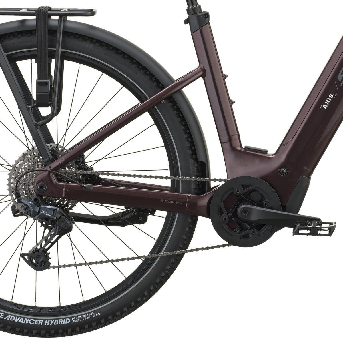 Električno treking kolo SCOTT Axis 10 Wave aubergine red 2027
