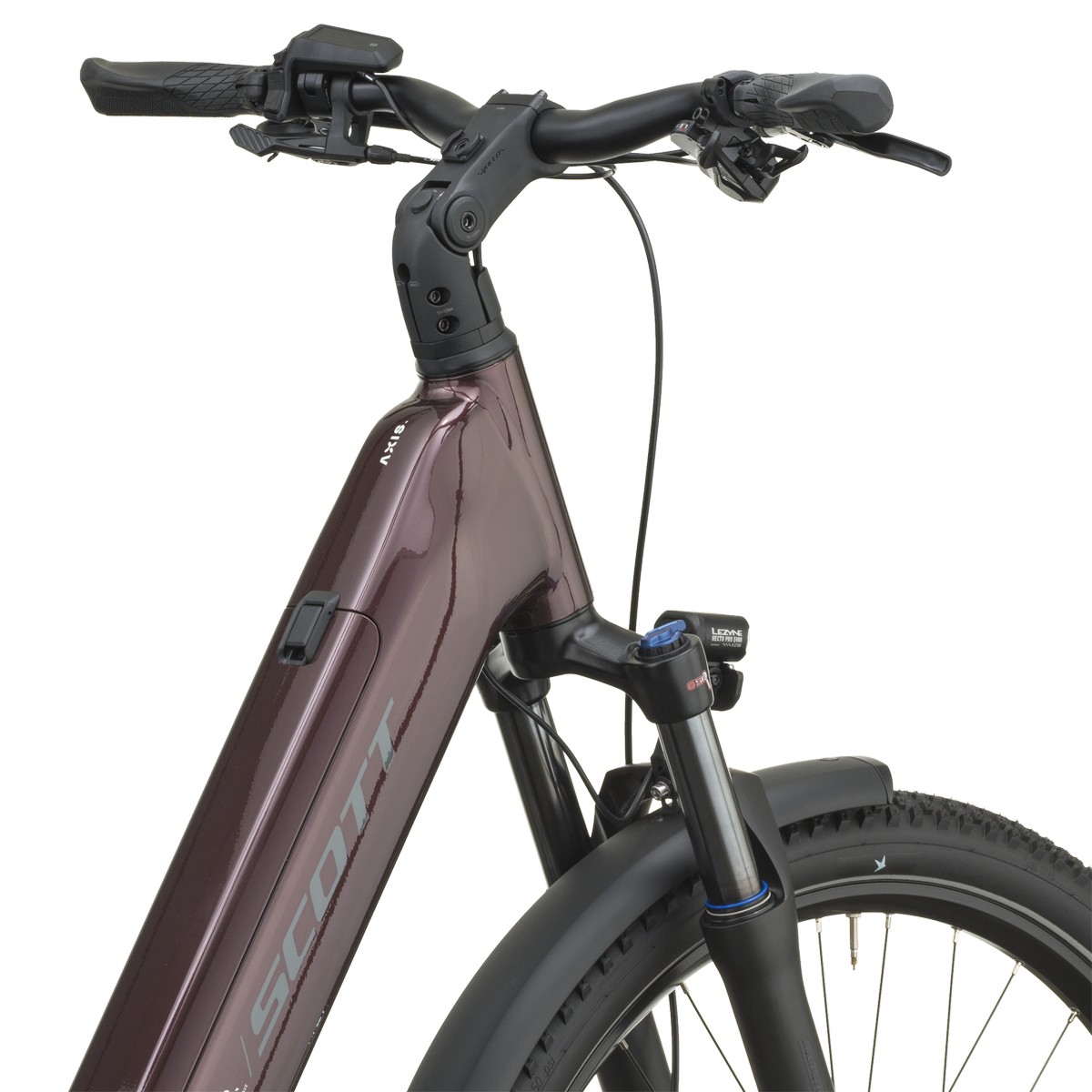 Električno treking kolo SCOTT Axis 10 Wave aubergine red 2027