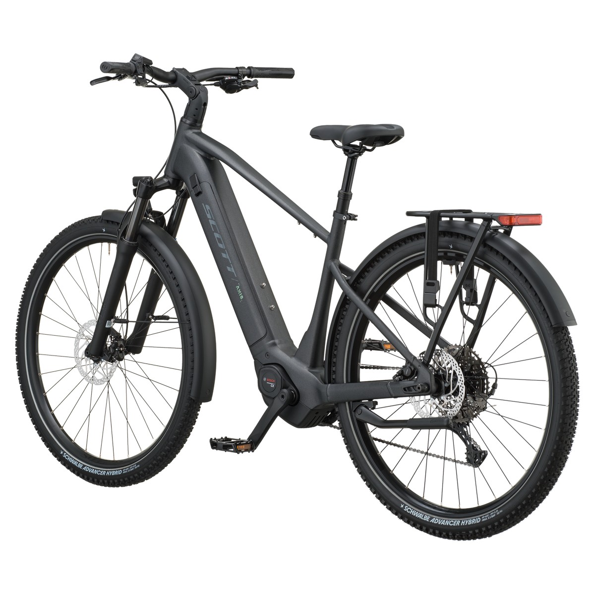Električno treking kolo SCOTT Axis 20 granite black 2027 Električno treking kolo SCOTT Axis 20 granite black 2027