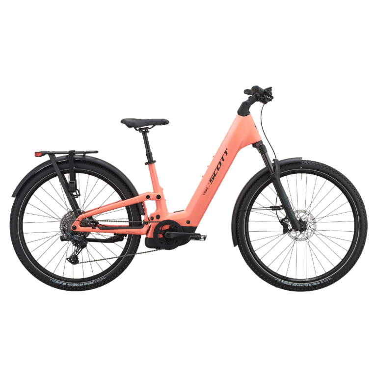 Električno treking kolo SCOTT E-Ville 10 SUV peach pink 2027 Električno treking kolo SCOTT E-Ville 10 SUV peach pink 2027
